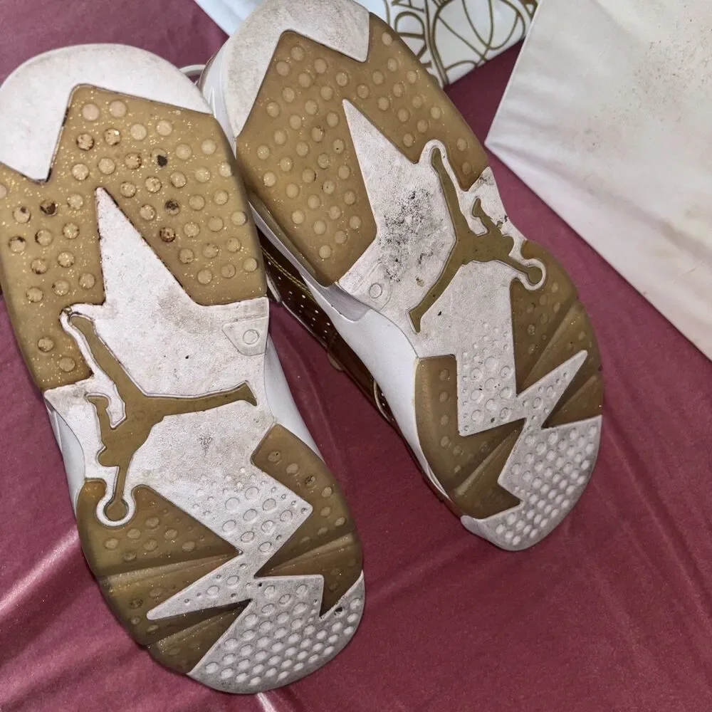 NIKE AIR JORDAN VI 6 RETRO PINNACLE METALLIC GOLD LIQUID METAL 854271-730 12